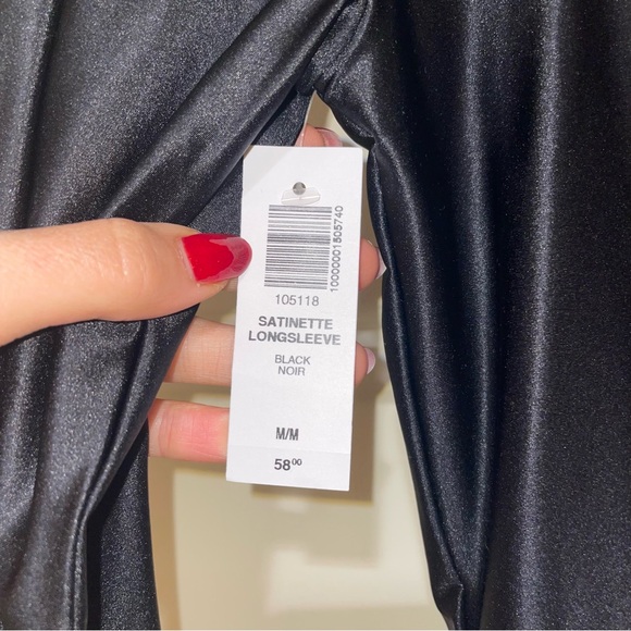 Satinette Squareneck Longsleeve Bodysuit NWT - Picture 11 of 12